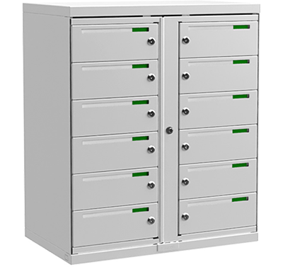 Fastighetsbox och postbox för fastighet och entré